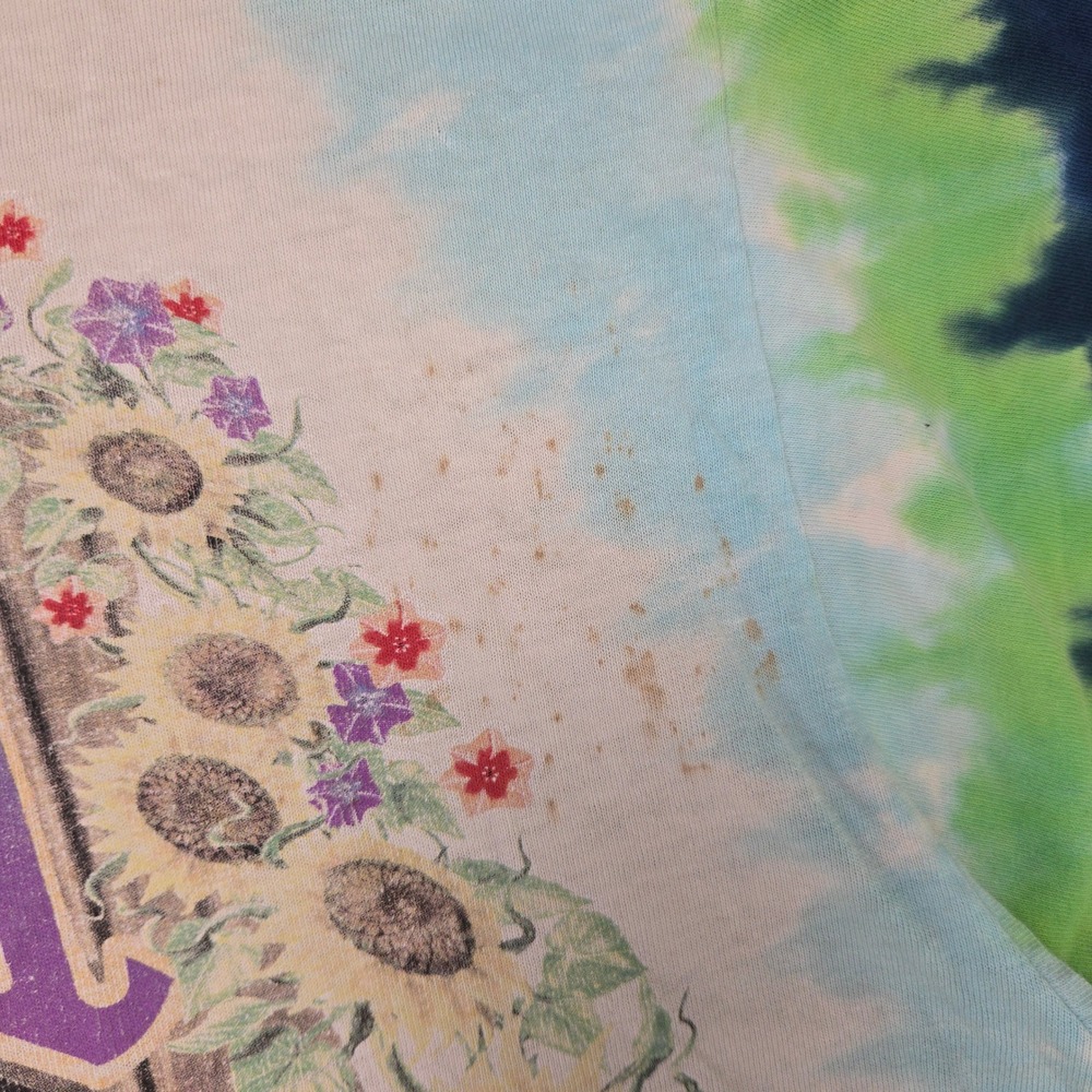 VTG Liquid Blue Grateful Dead Terrapin Station Tie Dye T-Shirt XL 98 DISTRESSED - Picture 3 of 10